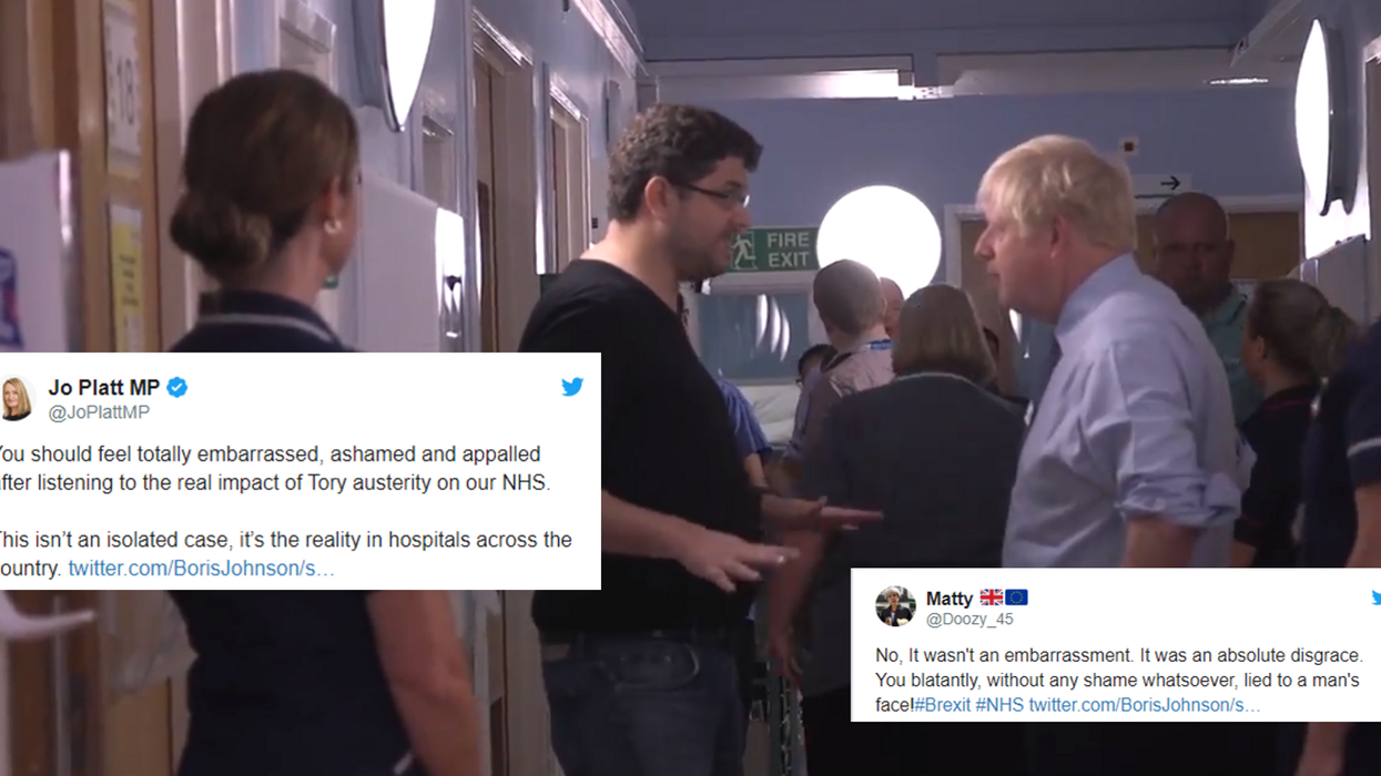 Boris Johnson tried to claim his 'no press here' lie during a London hospital visit wasn't embarrassing