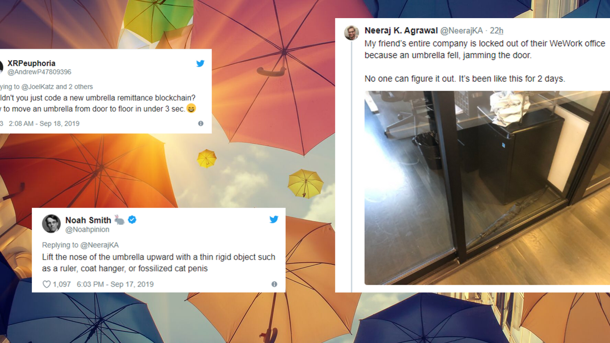 Everyone on the internet is trying to fix this disaster caused by a fallen umbrella