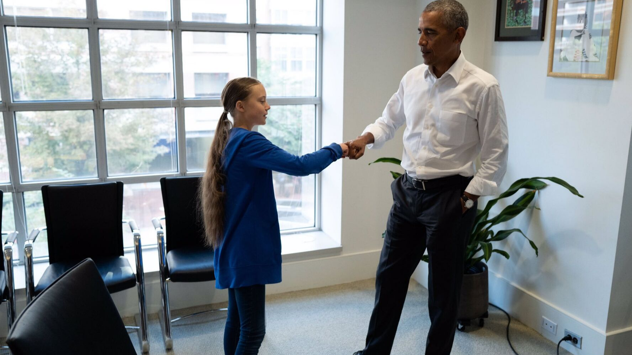 Greta Thunberg met Barack Obama and people are obsessed