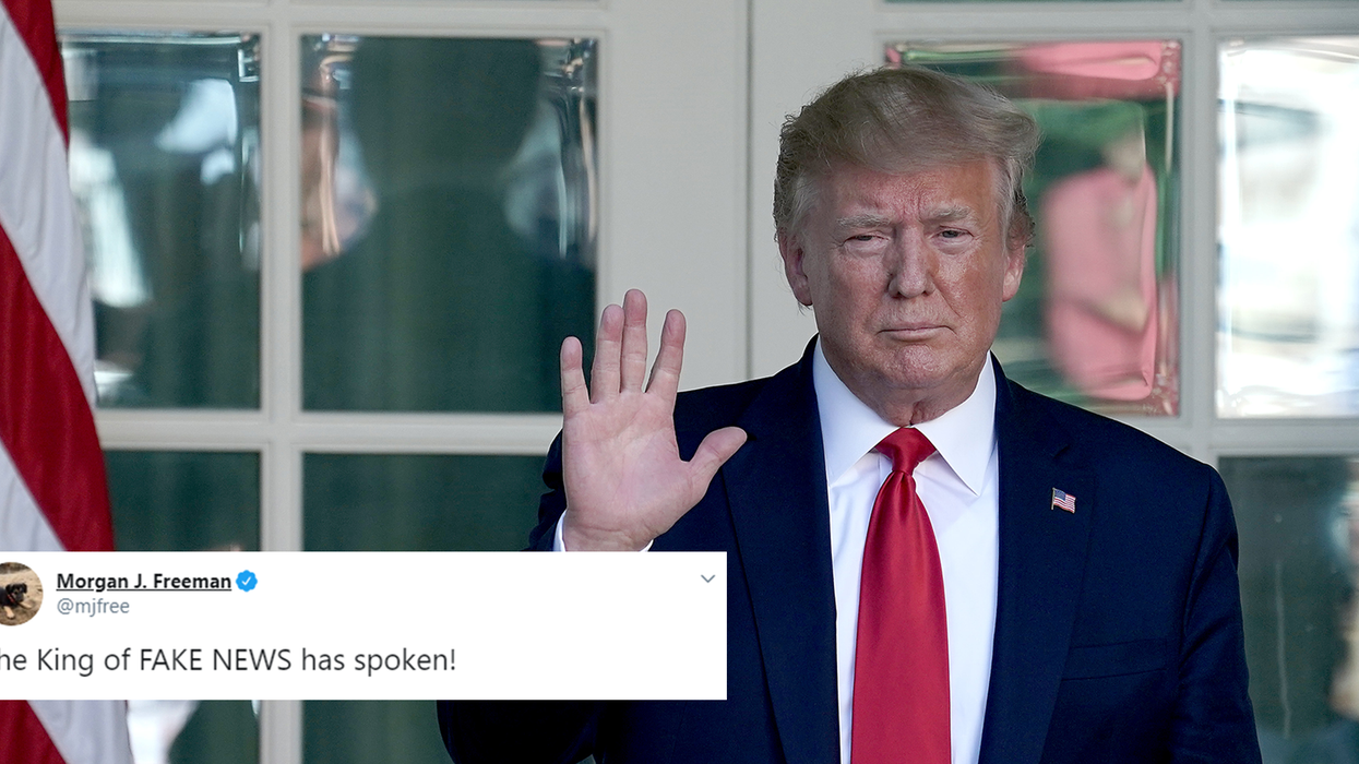 Trump tweets gushing support video with logo 'linked to white nationalists'