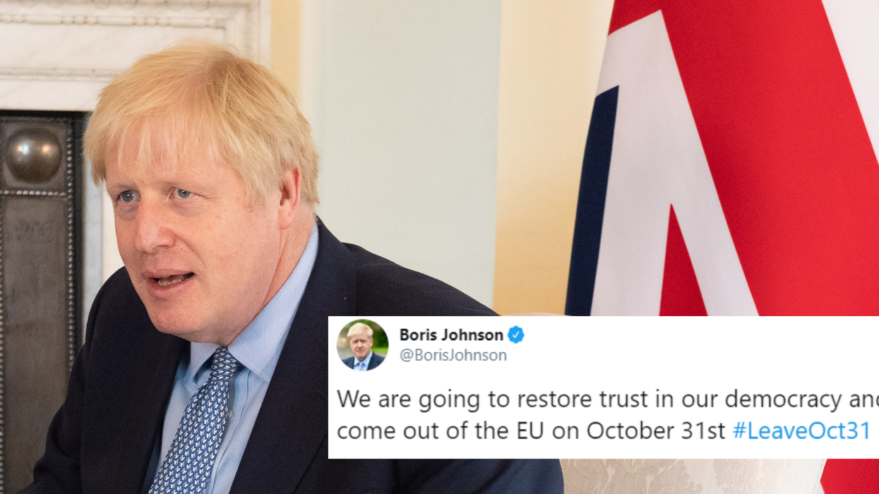 Boris Johnson tweets the same Brexit mantra nearly every day