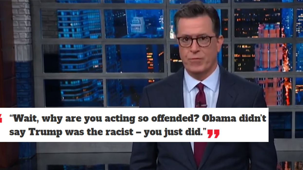 Stephen Colbert catches the moment Fox News 'implies Trump is racist'