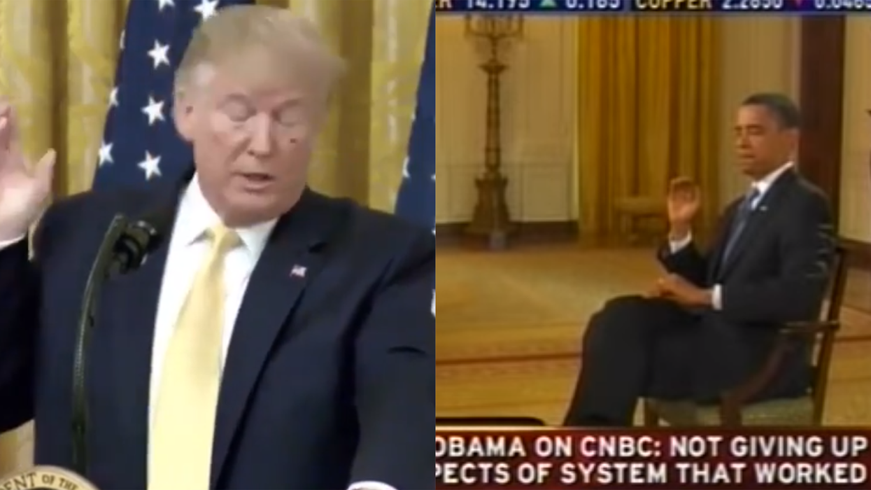 Trump's reaction to a fly interrupting his speech was very different to Obama's response