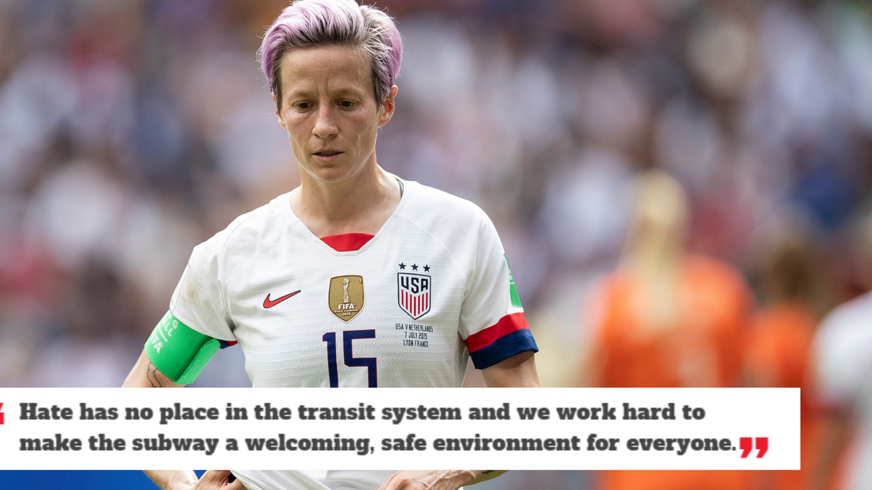 Megan Rapinoe posters vandalised with homophobic comments after World Cup win