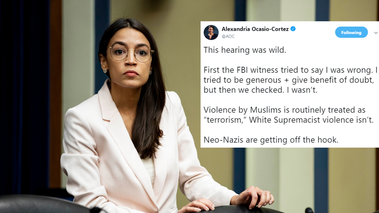 AOC calls out the FBI’s double standards on white supremacist and Islamist terrorism
