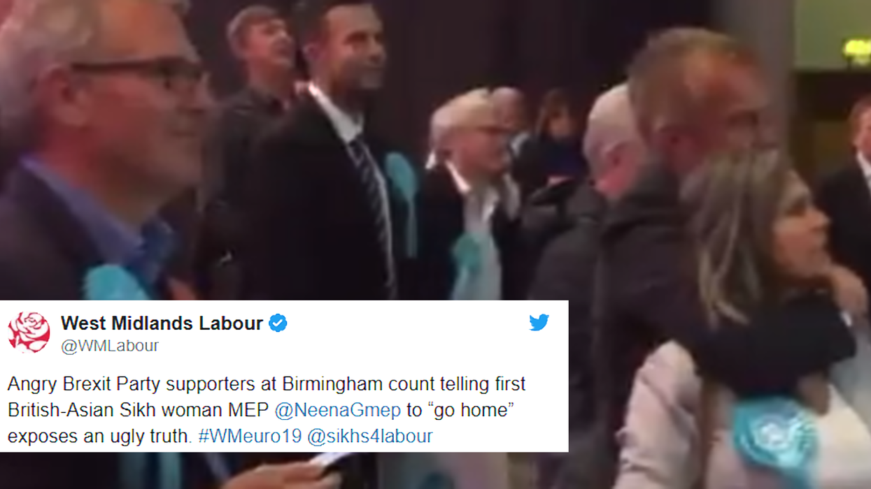 'Brexit Party supporters' filmed shouting 'go home' and swearing at British-Asian MEP