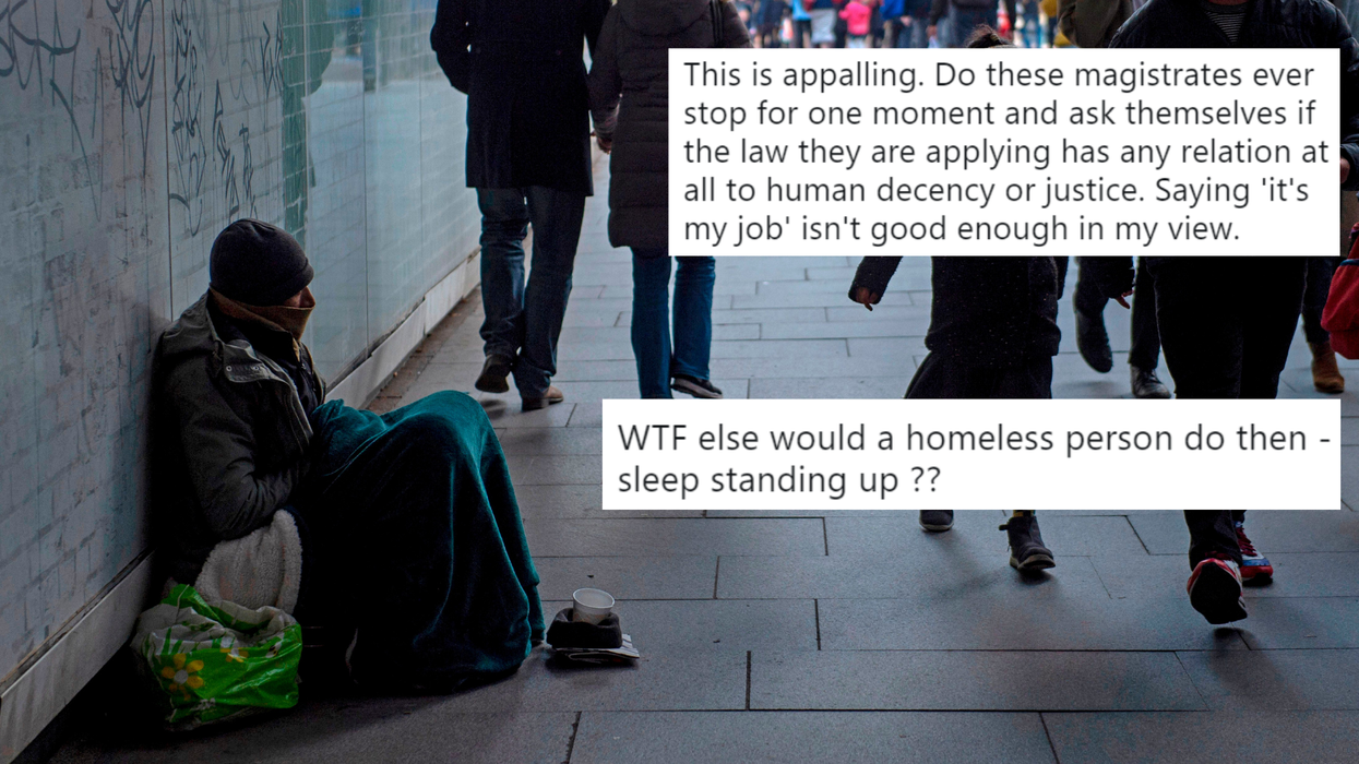Homeless man sentenced to 20 weeks in jail for sitting on ground ‘without a reasonable excuse’