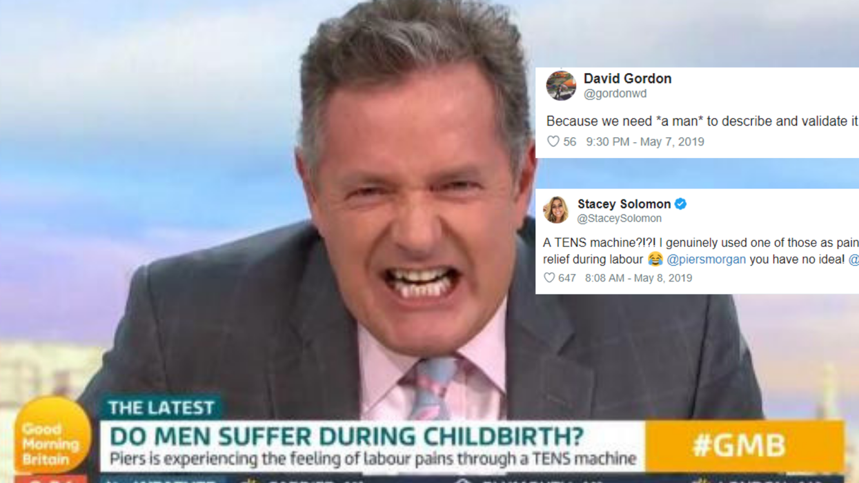 Piers Morgan experiences pain of child birth and it's as glorious to watch as you might imagine