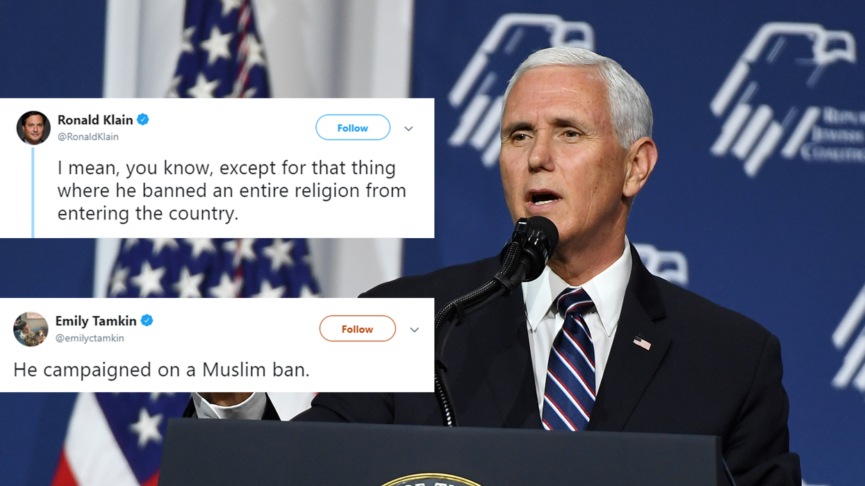 Mike Pence said government won't penalise people for 'religious beliefs' and people were outraged