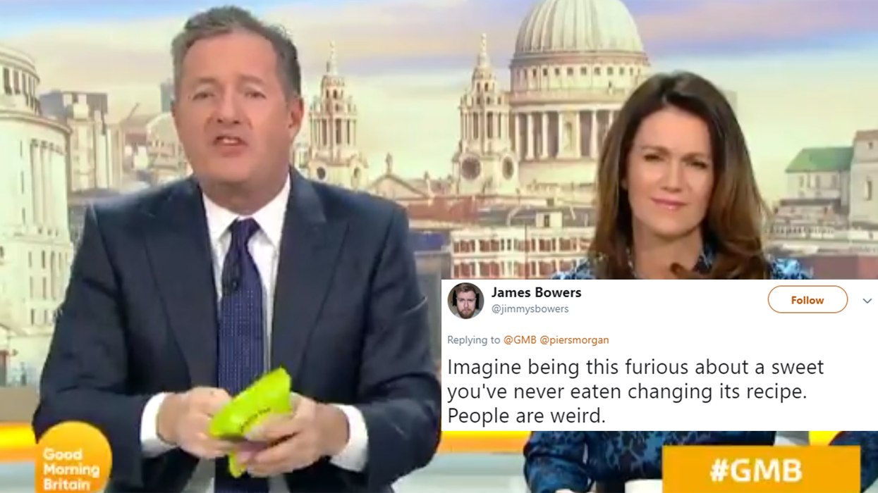 Piers Morgan's reaction to Percy Pigs going veggie is exactly what you'd expect it to be