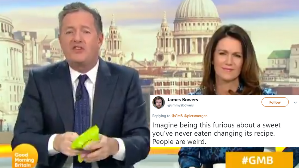Piers Morgan's reaction to Percy Pigs going veggie is exactly what you'd expect it to be