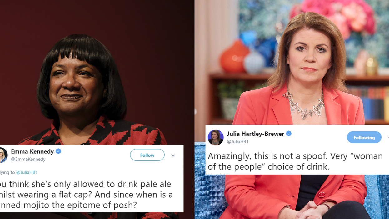 Julia Hartley-Brewer's attempt to shame Diane Abbott for drinking on a mojito on train backfired spectacularly