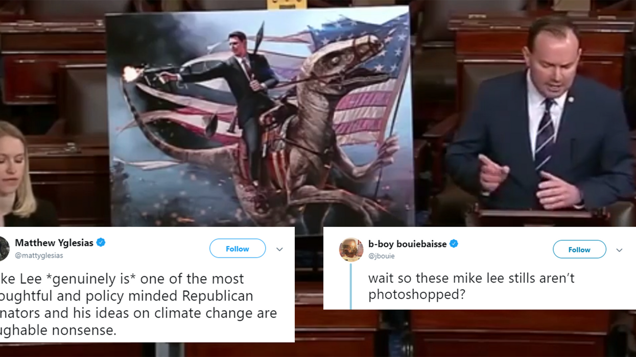Republican Senator used bizarre props in the Senate - and got the meme treatment