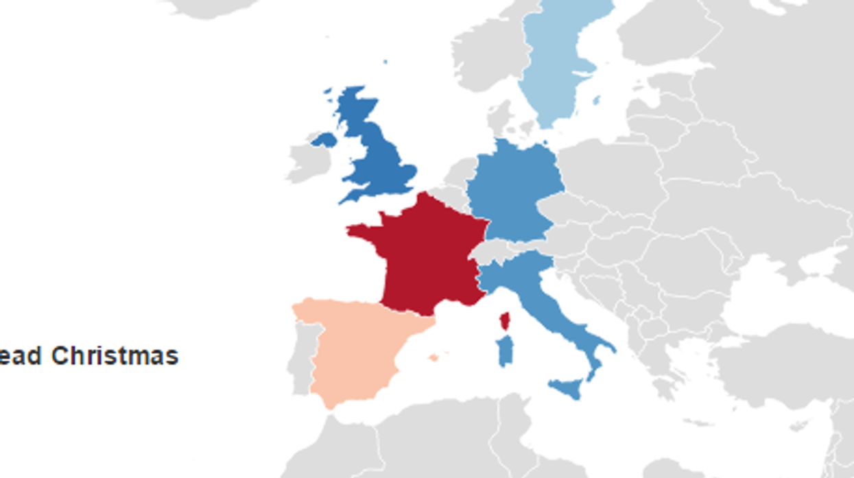 A map of the world according to the countries that hate Christmas