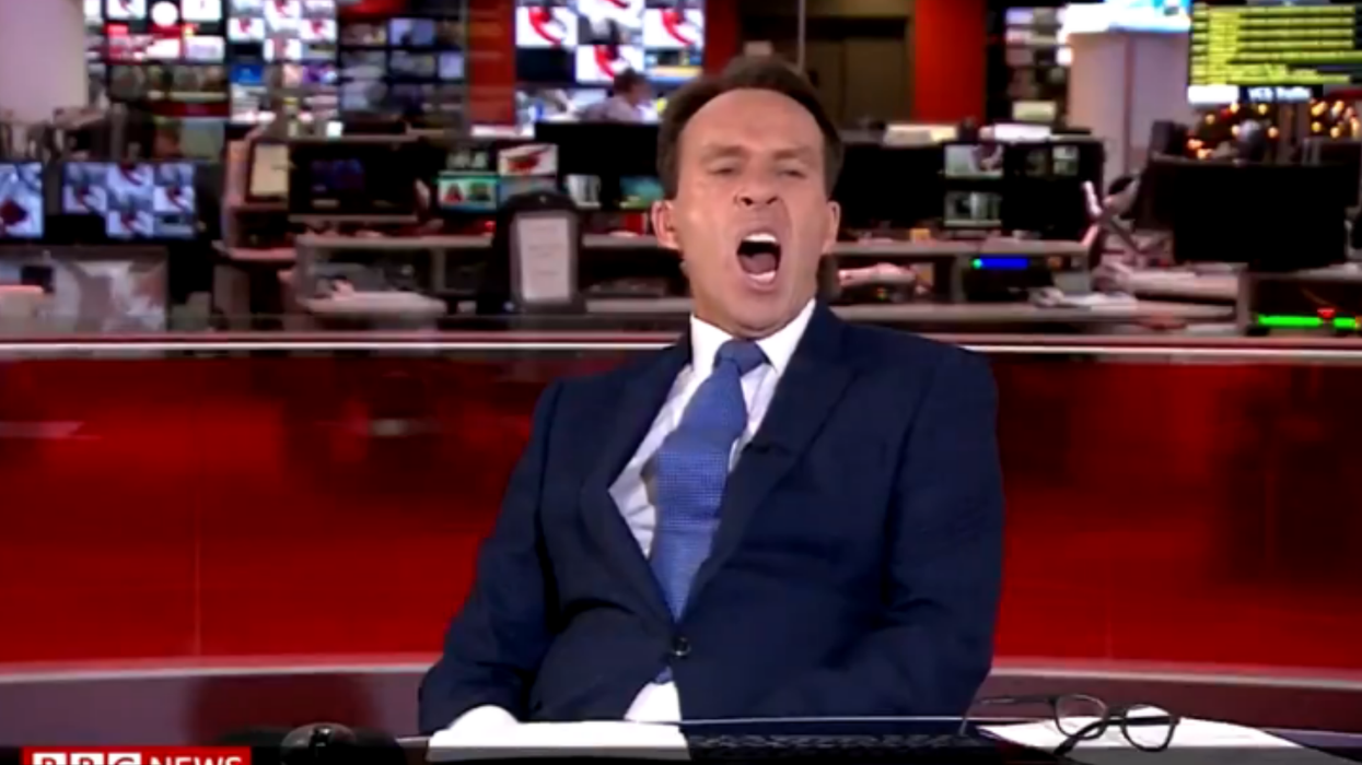 BBC presenter apologises after being caught on camera mid-yawn