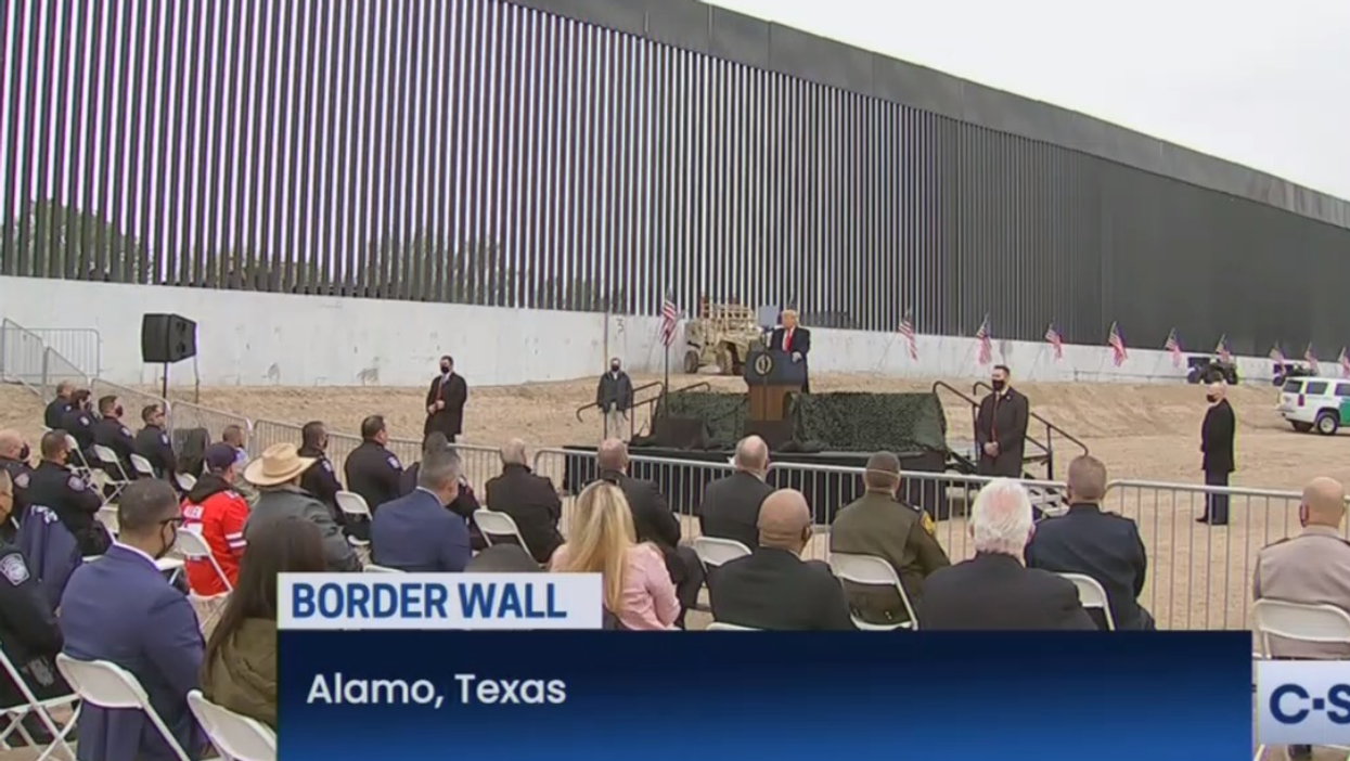Trump mocked as ‘tiny’ crowd turns up to see him speak next to his border wall