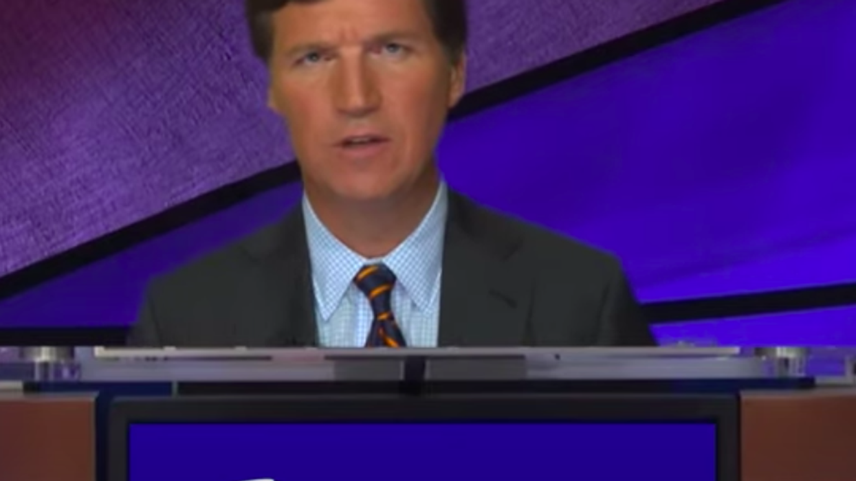 Tucker Carlson mocked in game show parody where he exposes his own controversial statements
