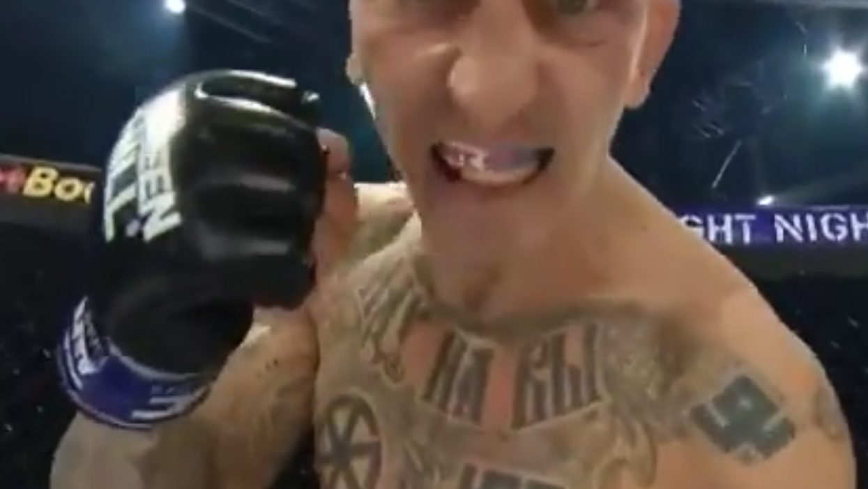 MMA fighter covered in Nazi tattoos gets beaten in just three minutes