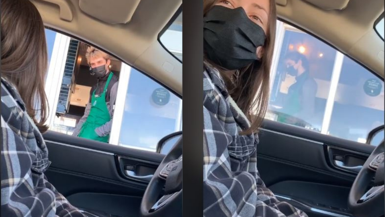 This Tiktok of a Starbucks customer hitting on a staff member has the strangest twist