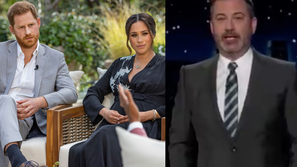 Jimmy Kimmel jokes Buckingham Palace “must be bad” if Meghan and Harry moved to US to “get away from racism”