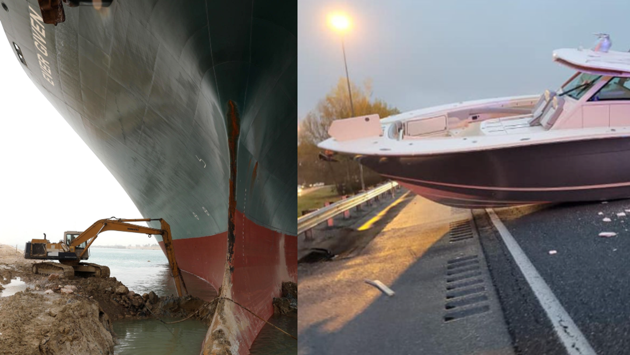 Boat blocking freeway in Florida draws inevitable Suez Canal comparisons