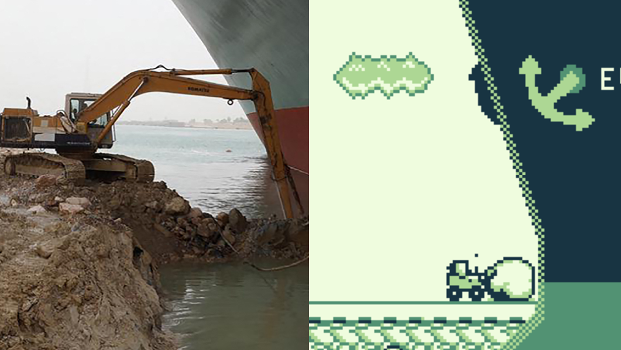 Suez Canal game gives players chance to try moving the Ever Given ship