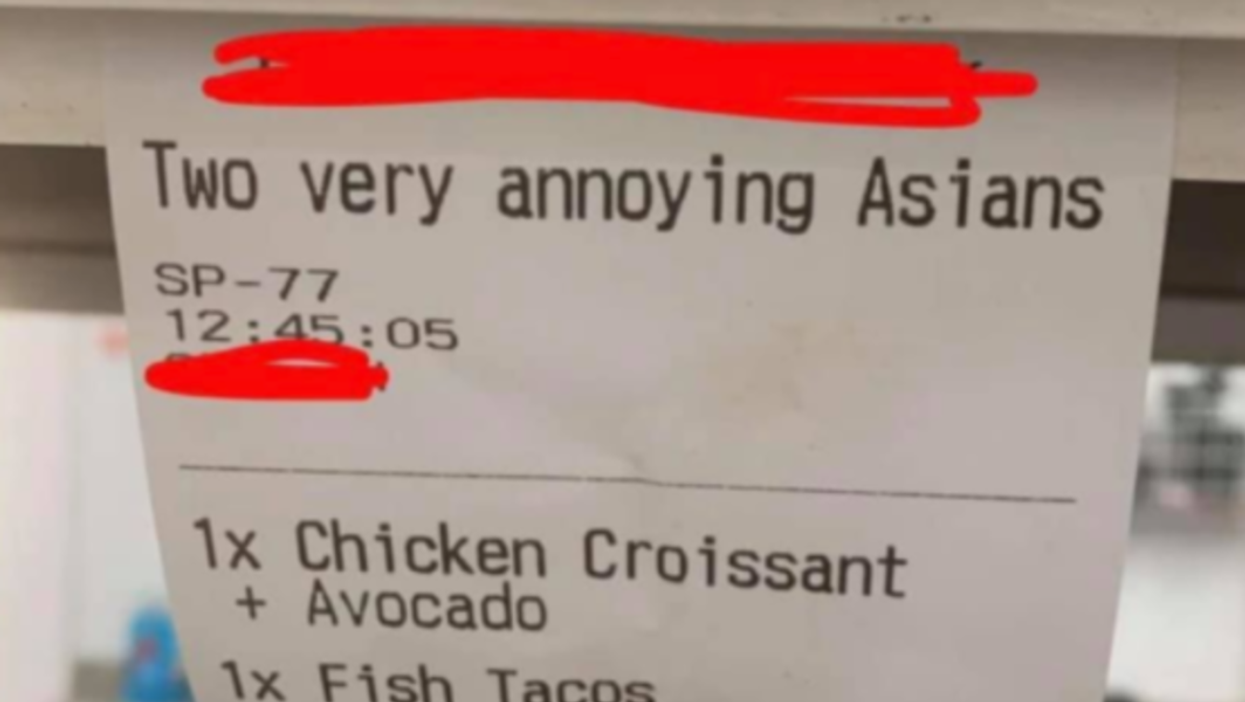 Restaurant manager under fire for praising staff who called customers ‘two very annoying Asians’ on receipt
