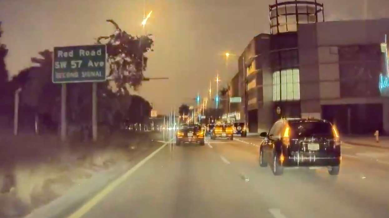 Video of ‘fireball’ lighting up Miami skies leaves experts baffled as to what they had just seen