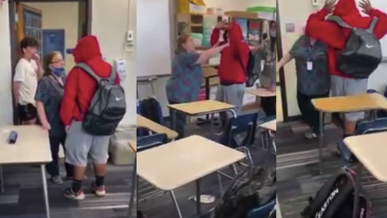 Teacher suspended after being filmed using racial slur towards student