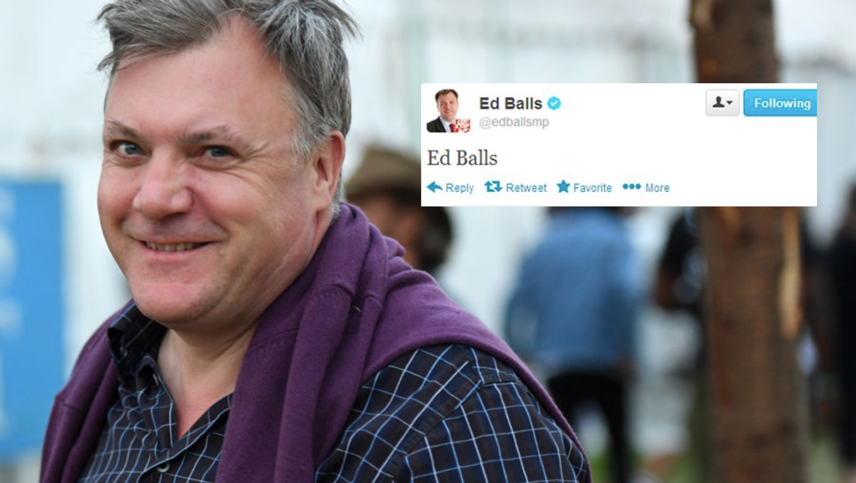 Ten years ago today Ed Balls tweeted his own name and became a legend