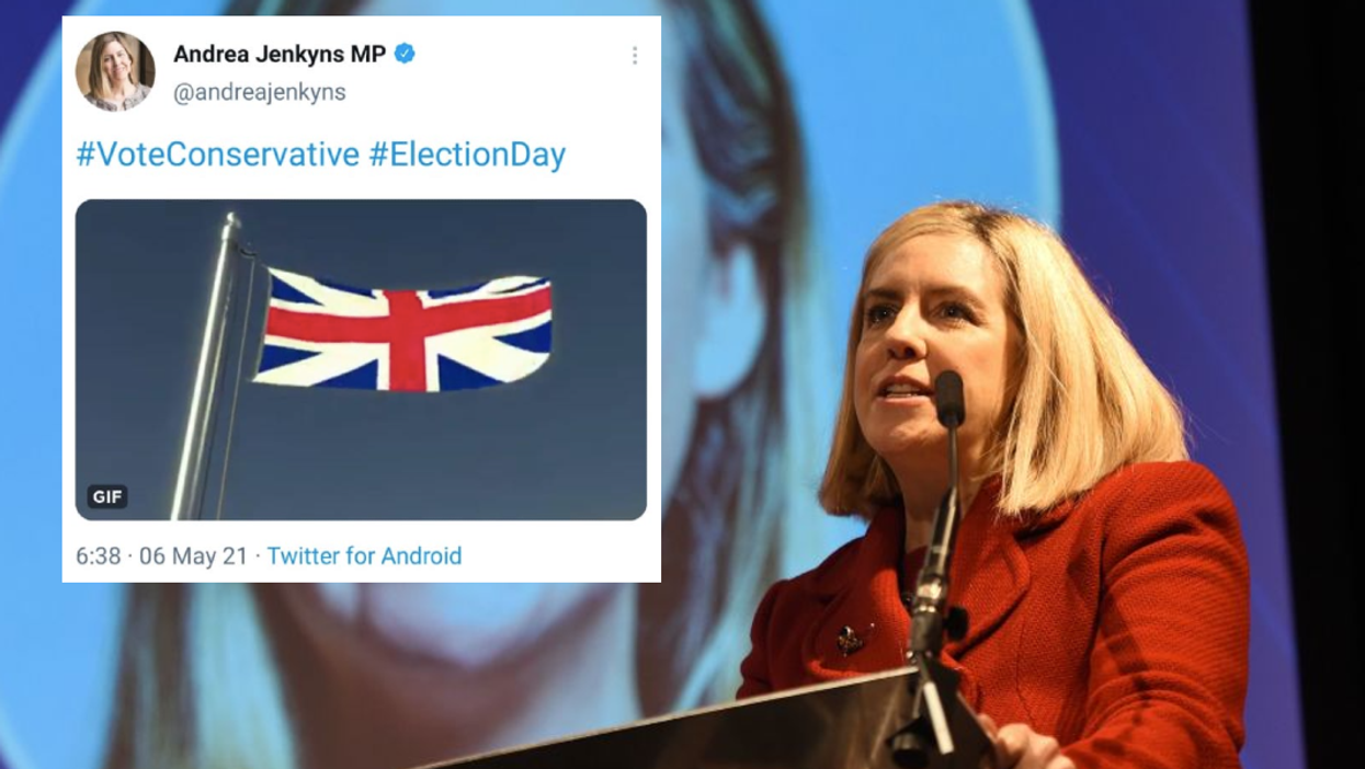 Tory MP Andrea Jenkyns shares picture of wrong Union Jack flag and accidentally deletes Northern Ireland