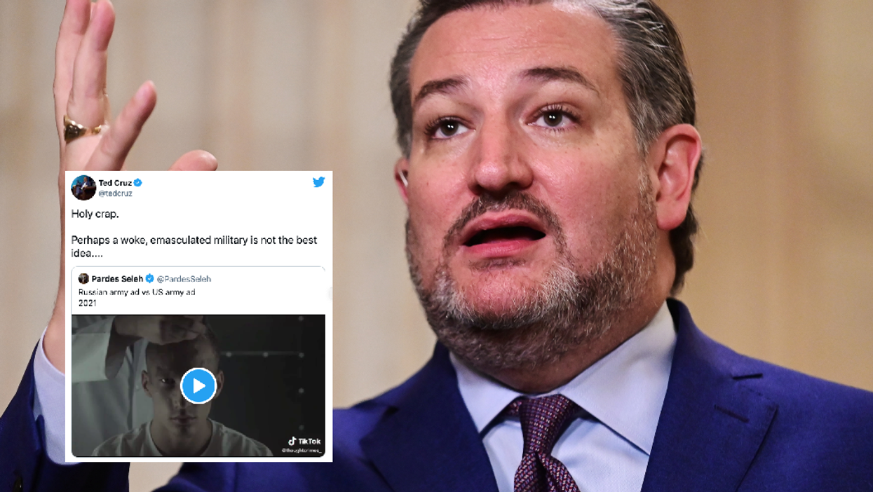 Ted Cruz dragged for sharing ‘Russian propaganda’ advert and criticising ‘woke’ US military