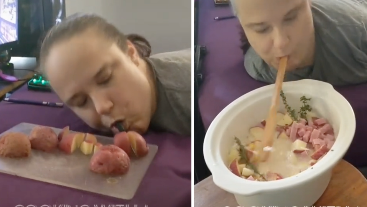 Woman who shared inspiring TikTok on how to cook without use of arms is told she doesn’t ‘deserve to be alive’ by trolls