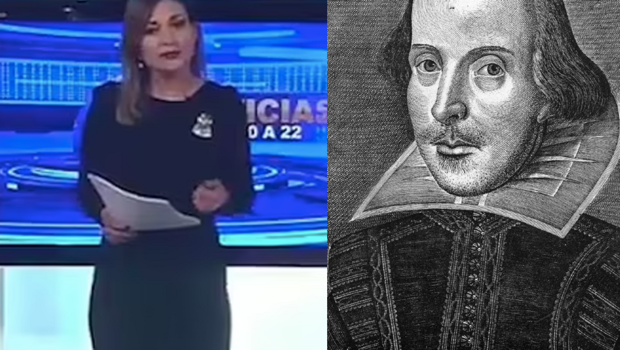 Argentinian reporter mistakenly announces that playwright William Shakespeare had just died
