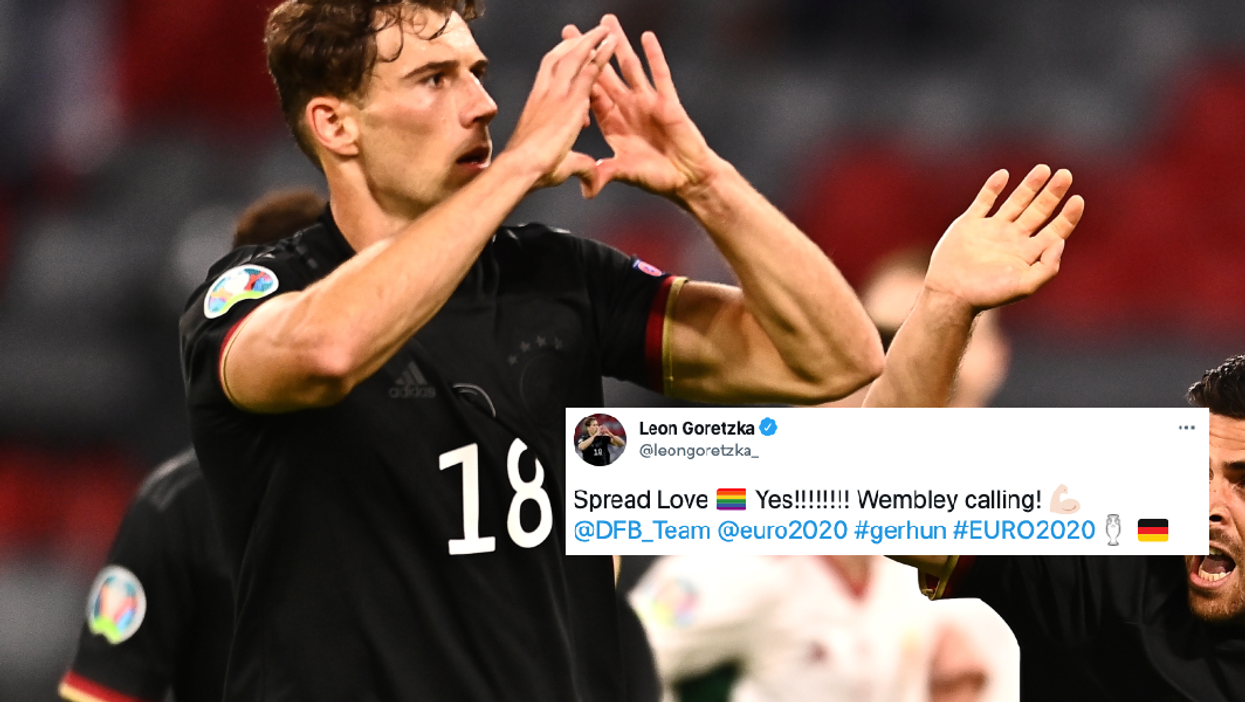 Germany’s Leon Goretzka praised for making defiant symbol of love after scoring against Hungary