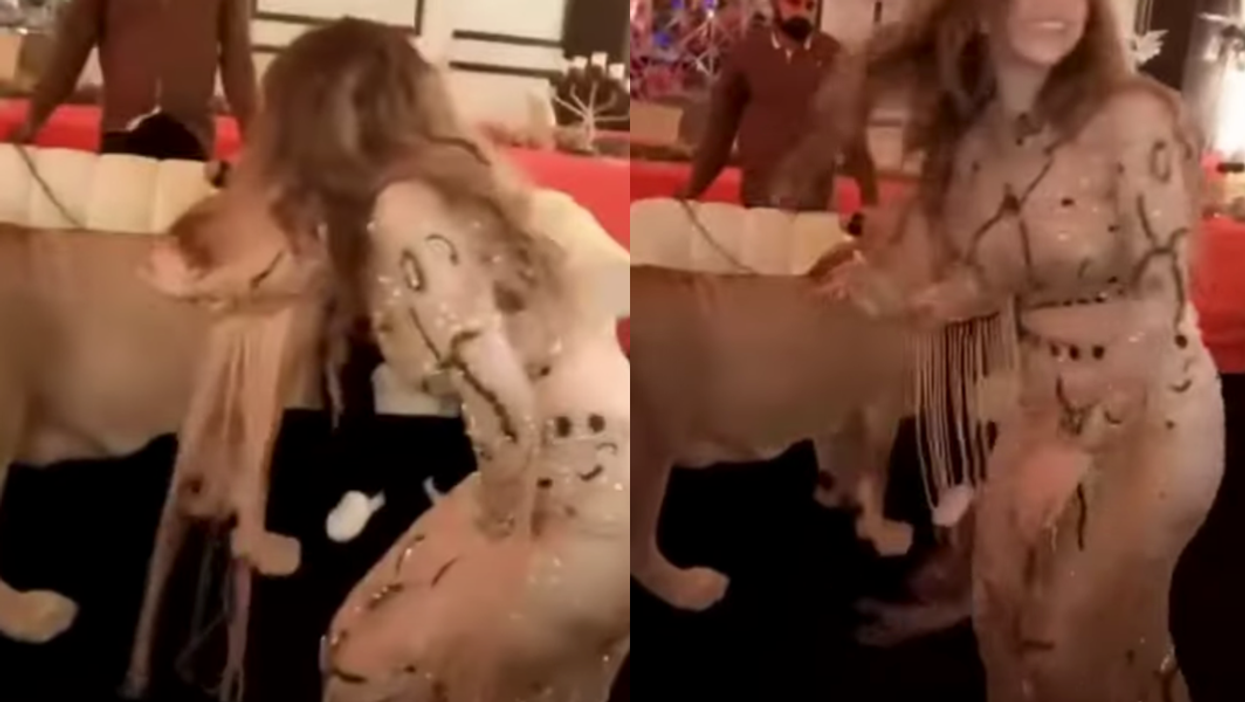 Pakistani influencer under fire for using a lion as a party prop
