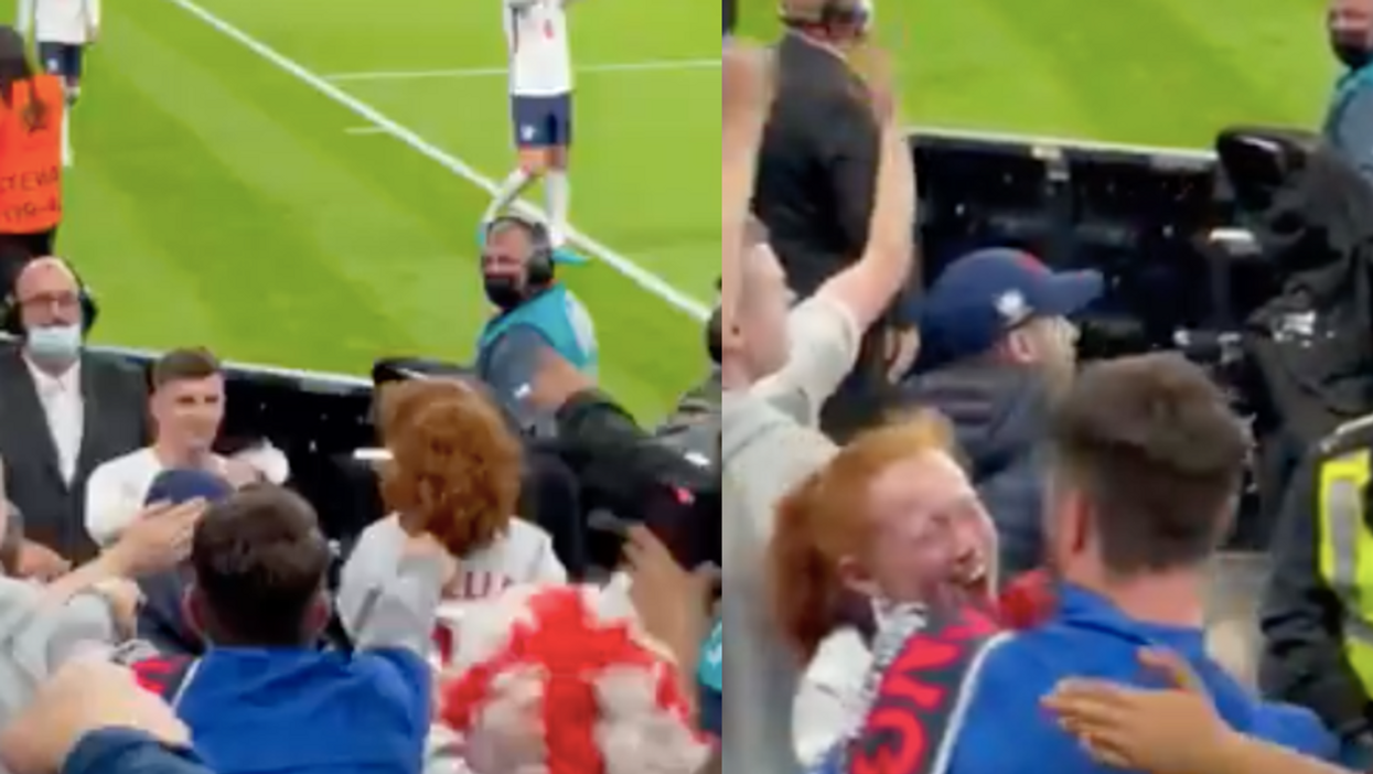 Heartwarming moment England player Mason Mount gives young fan his shirt - her reaction says it all