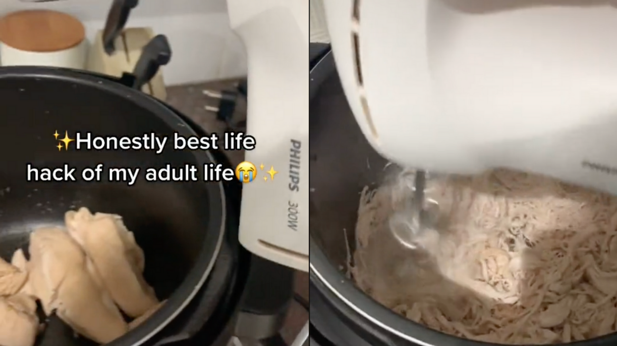Life hack sees TikToker use a whisk to shred chicken and it’s a pretty smart idea