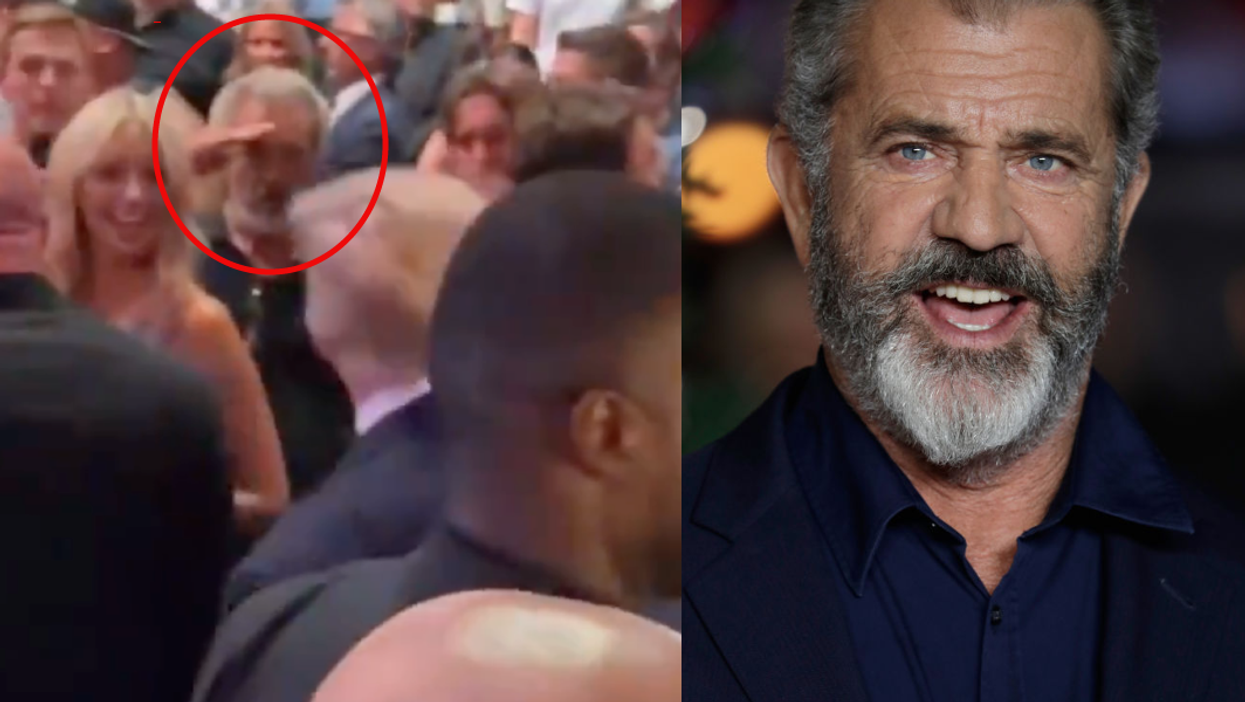 Mel Gibson heavily criticised after being caught saluting Donald Trump at UFC event