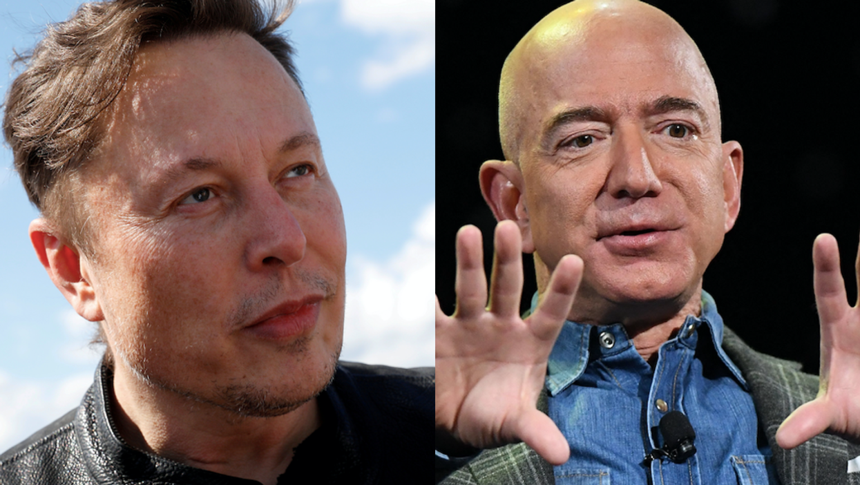 Elon Musk laughs at meme mocking Jeff Bezos’s upcoming space flight as feud between billionaires continues