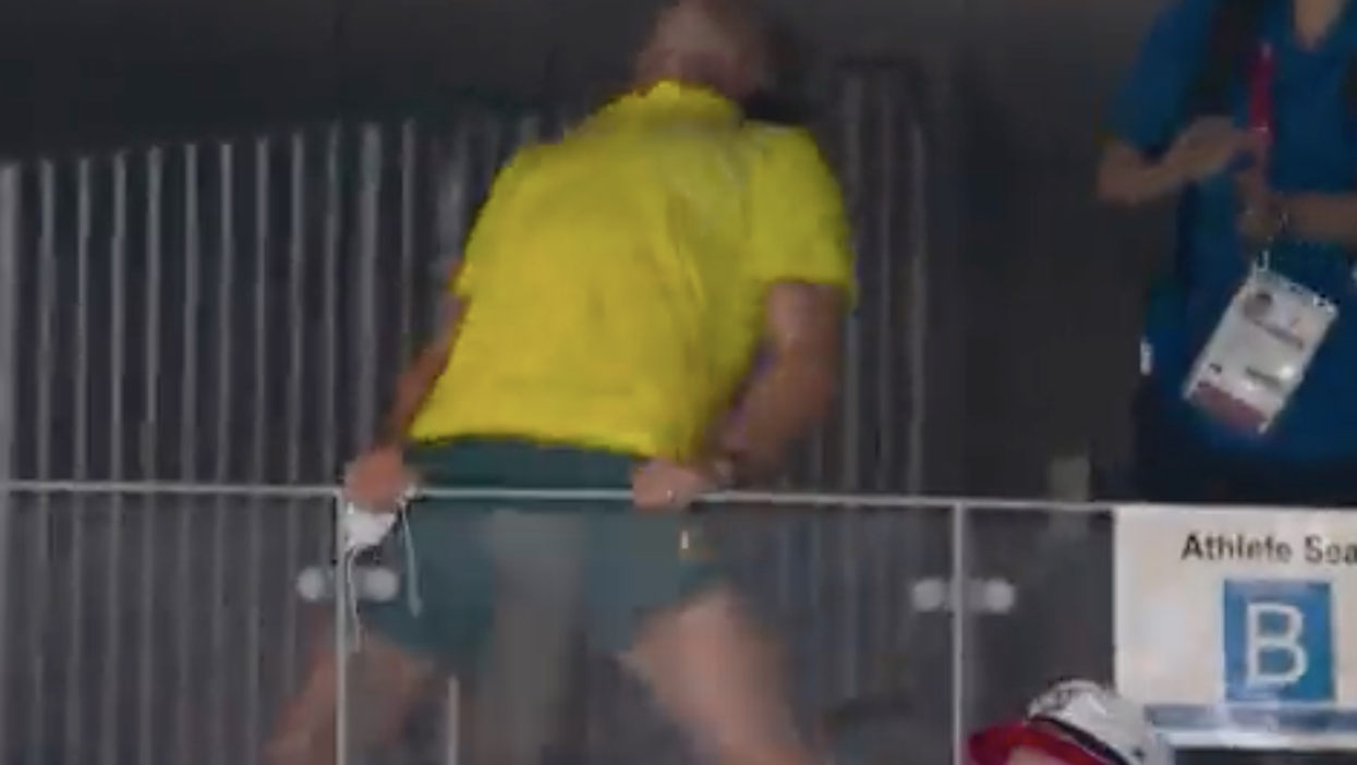 Australian gold medal winner’s coach goes viral after ecstatic reaction to her win