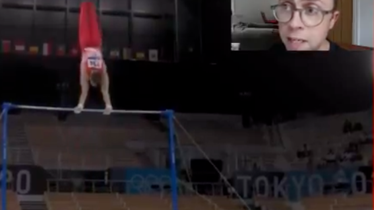 This comedy gymnastics commentary is so funny that even the athletes think it’s hilarious