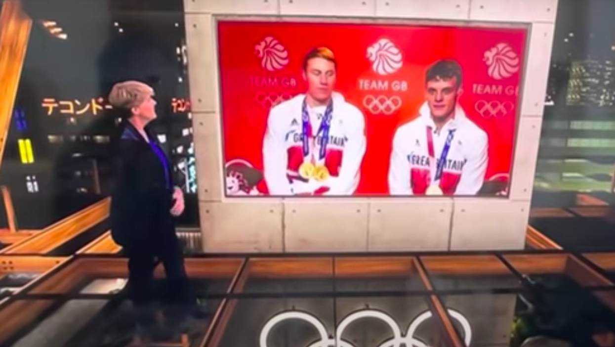 Clare Balding causes hysterics after asking Olympic swimmer about his ‘third leg’