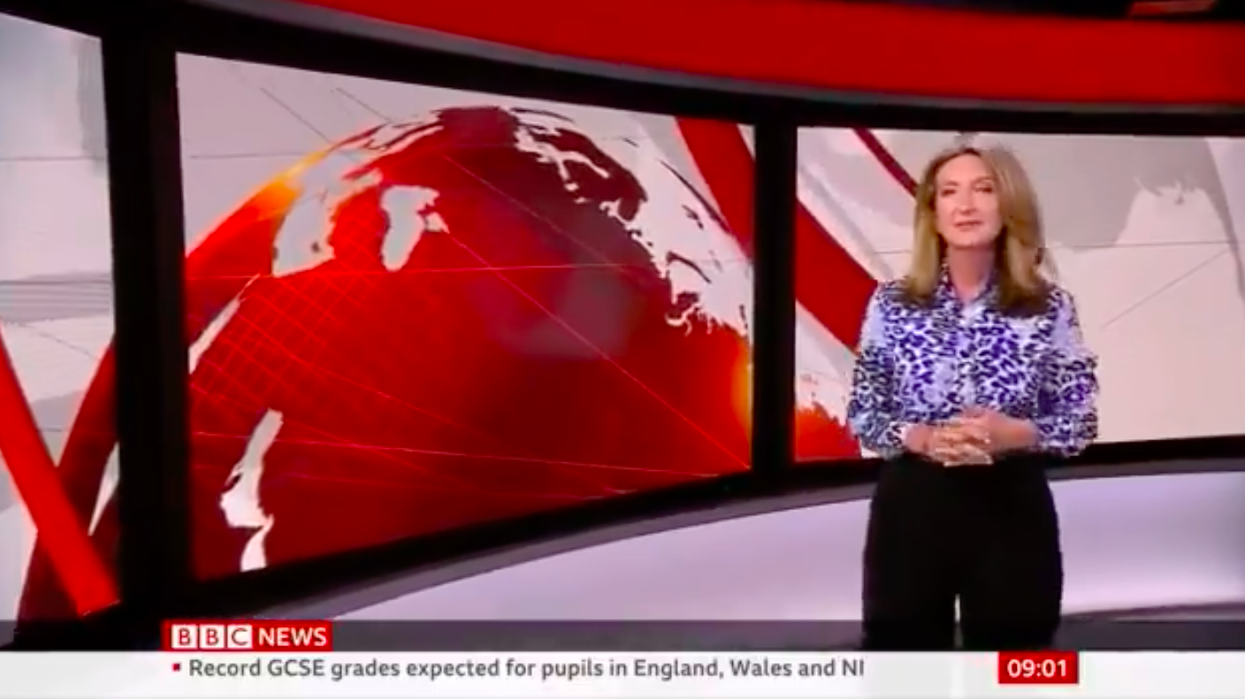 Victoria Derbyshire says ‘oh my god’ live on BBC News after high heels mishap