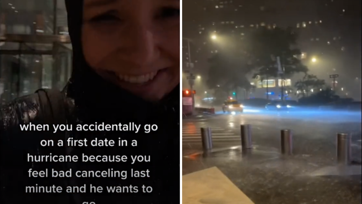 Woman treks 80 blocks in flood-struck New York for date in viral TikTok