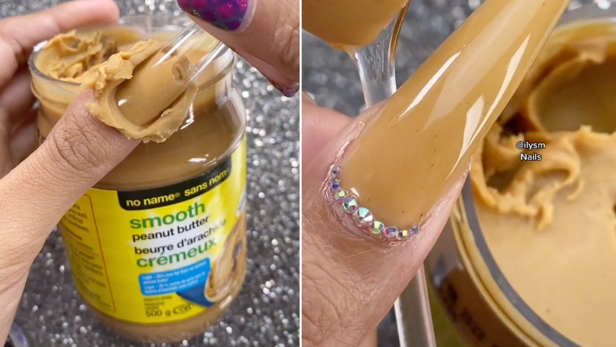 Nail artist uses peanut butter to make acrylic nails - and TikTok is divided