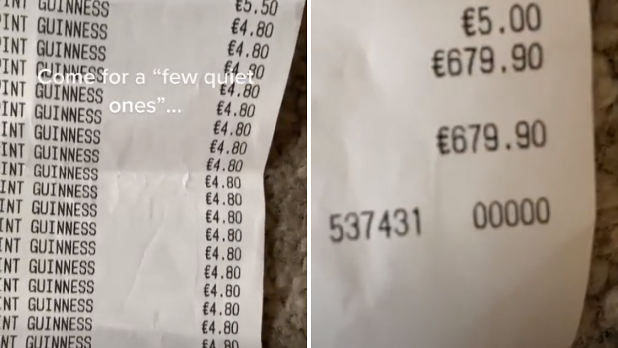 TikToker shows massive receipt after ‘quiet’ drink turns into 11-hour bender