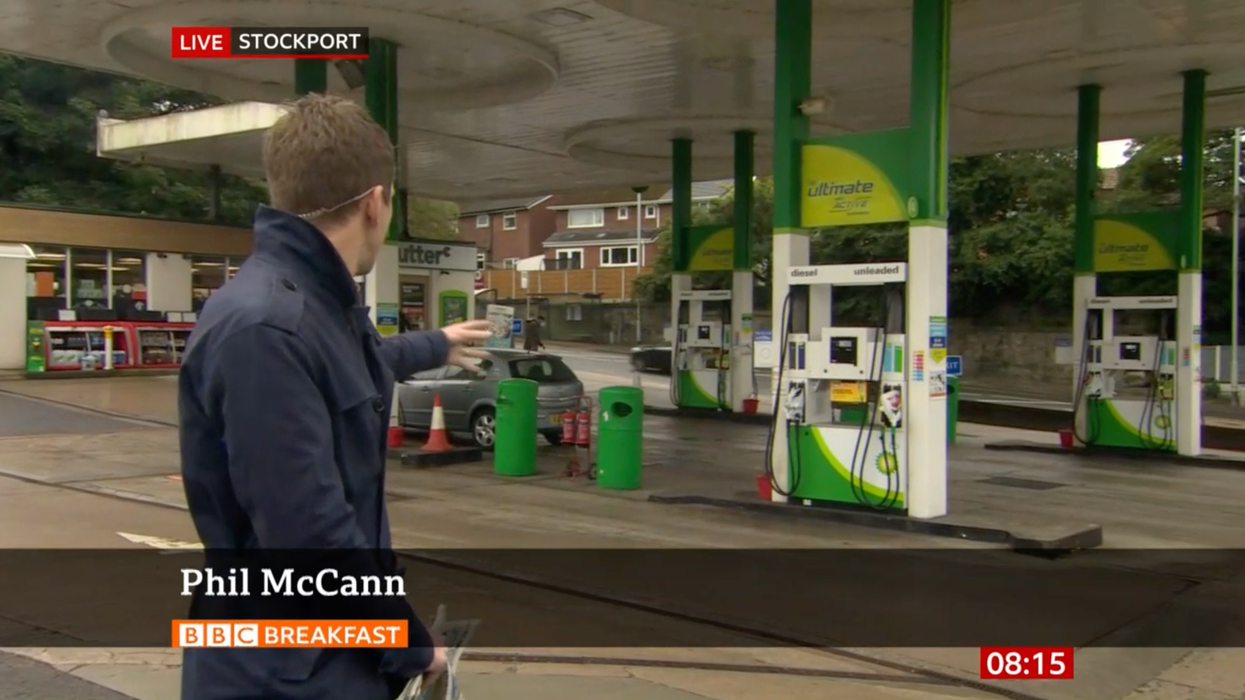 A journalist named Phil McCann covered the petrol shortage and people can’t stop laughing