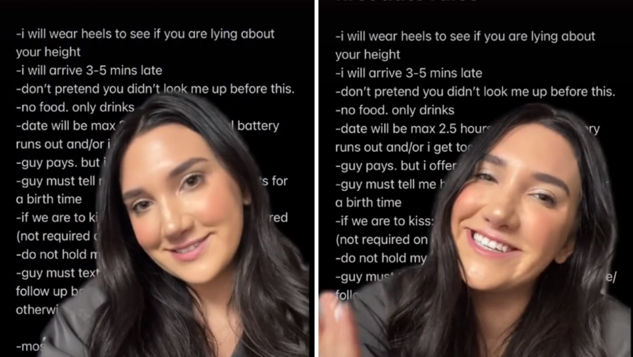 Self-proclaimed dating expert shares long list of first date rules that she expects men to follow