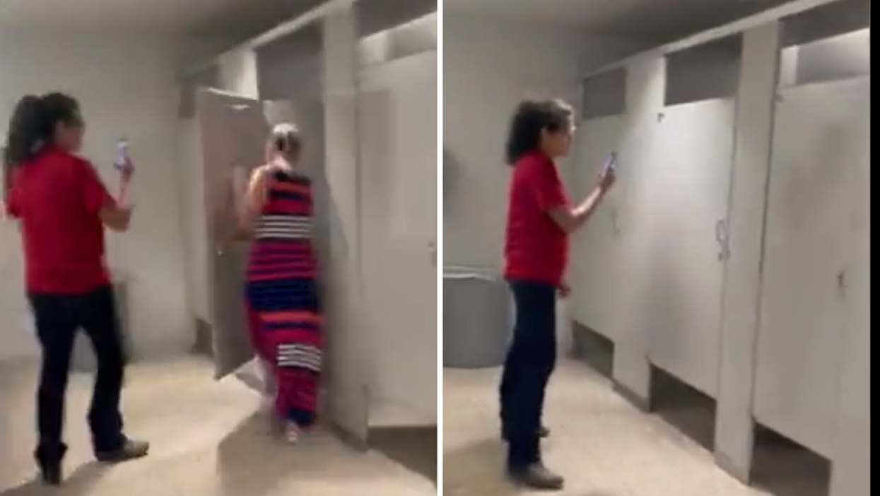 Controversial Democrat Kyrsten Sinema heckled while on the toilet by protesters